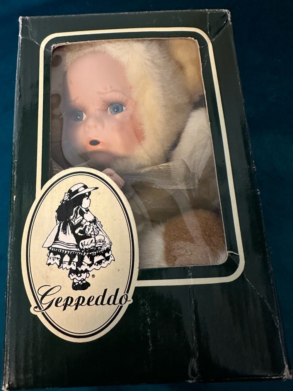 Geppeddo Plush Doll in Cream and Brown Outfit